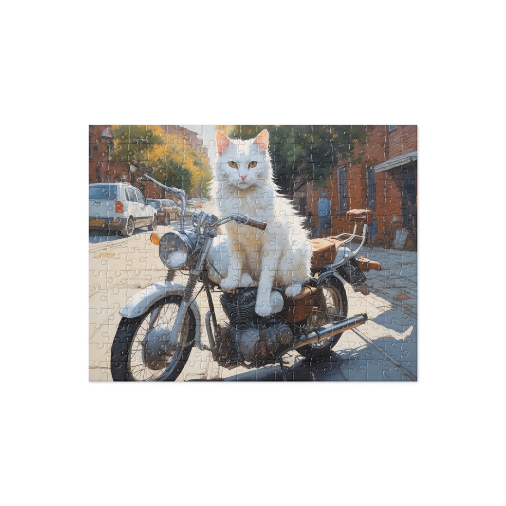 PugMug Custom White Companion Cat Jigsaw Puzzle