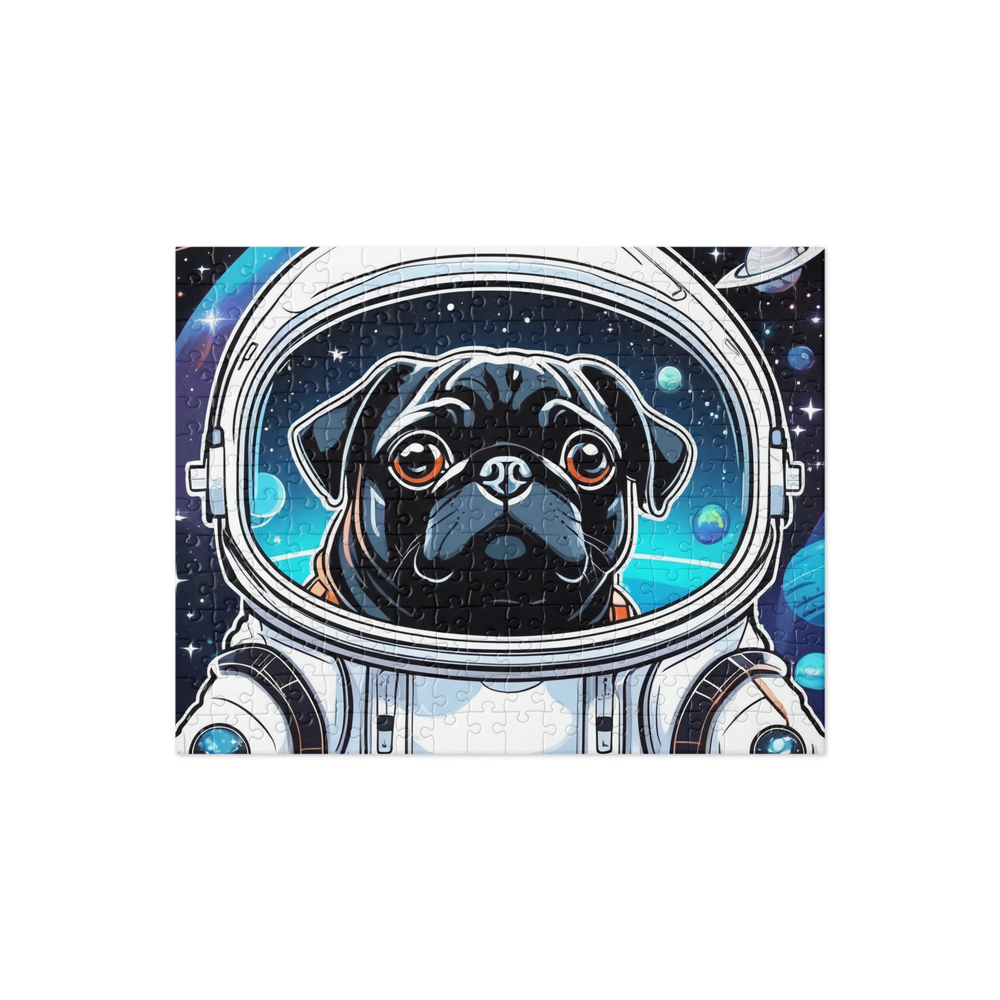 PugMug Custom Black Pug Jigsaw Puzzle