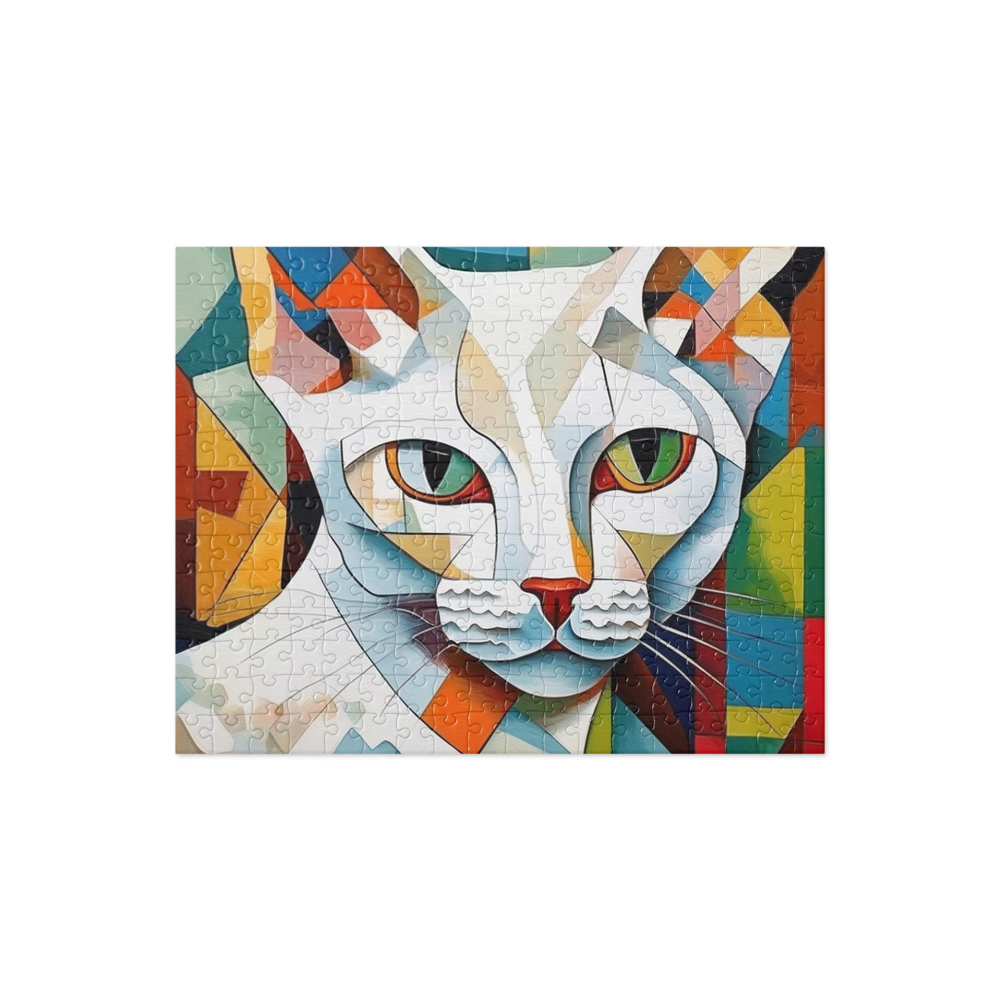 PugMug Custom White Devon Rex Cat Jigsaw Puzzle