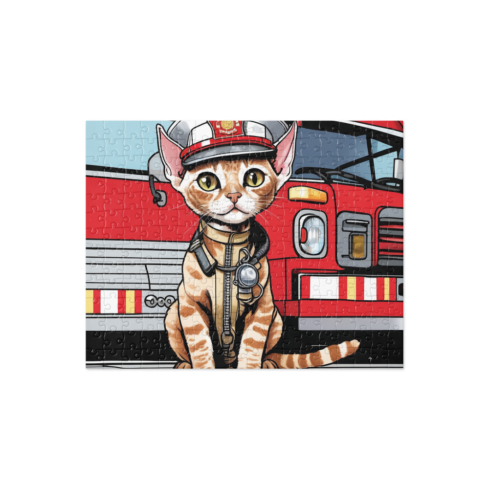 PugMug Custom Tabby Devon Rex Cat Jigsaw Puzzle