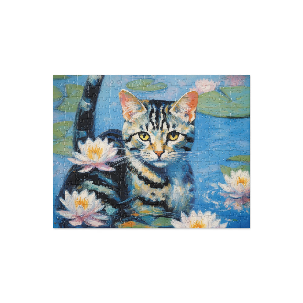 PugMug Custom Tabby American Shorthair Cat Jigsaw Puzzle