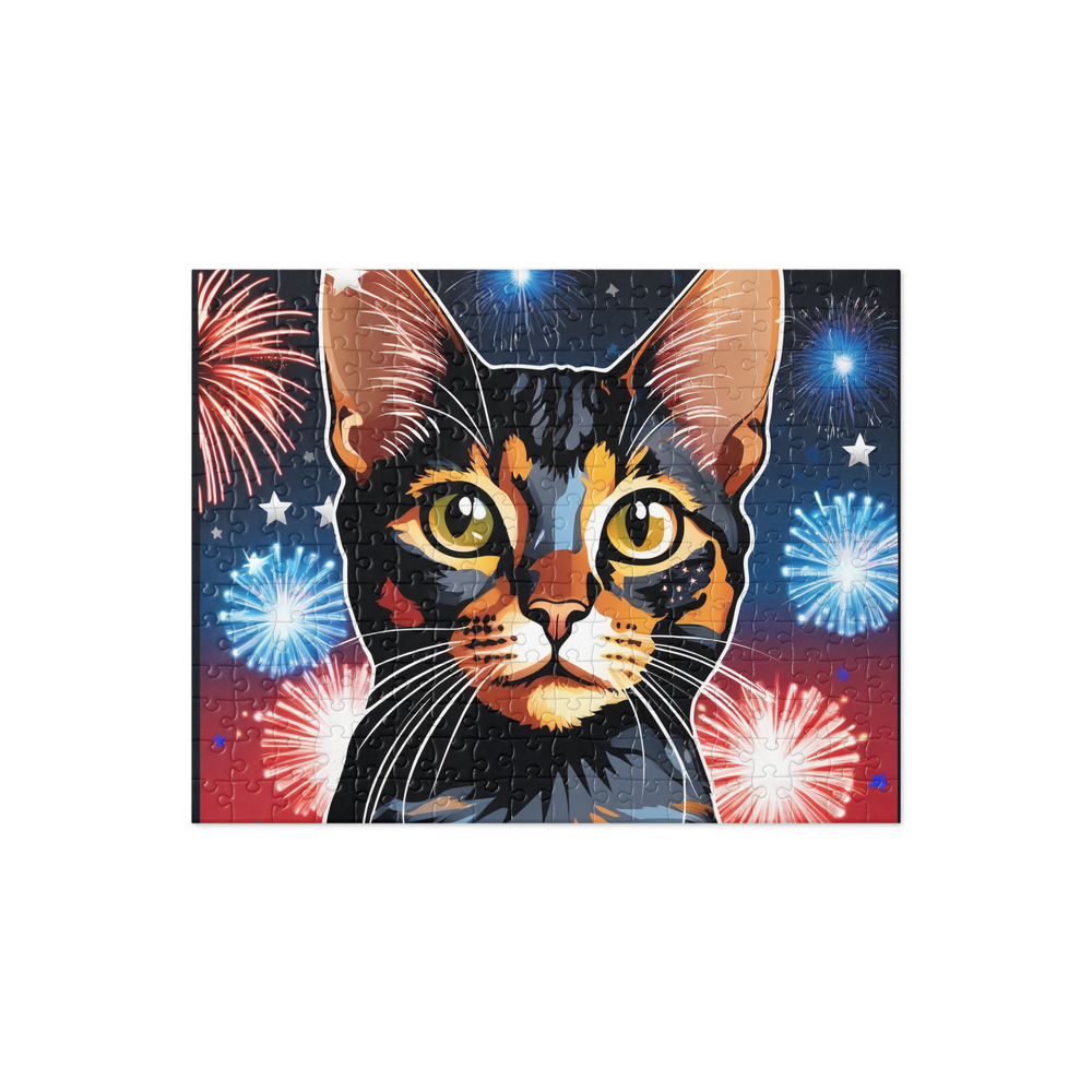 PugMug Custom Black Abyssinian Cat Jigsaw Puzzle