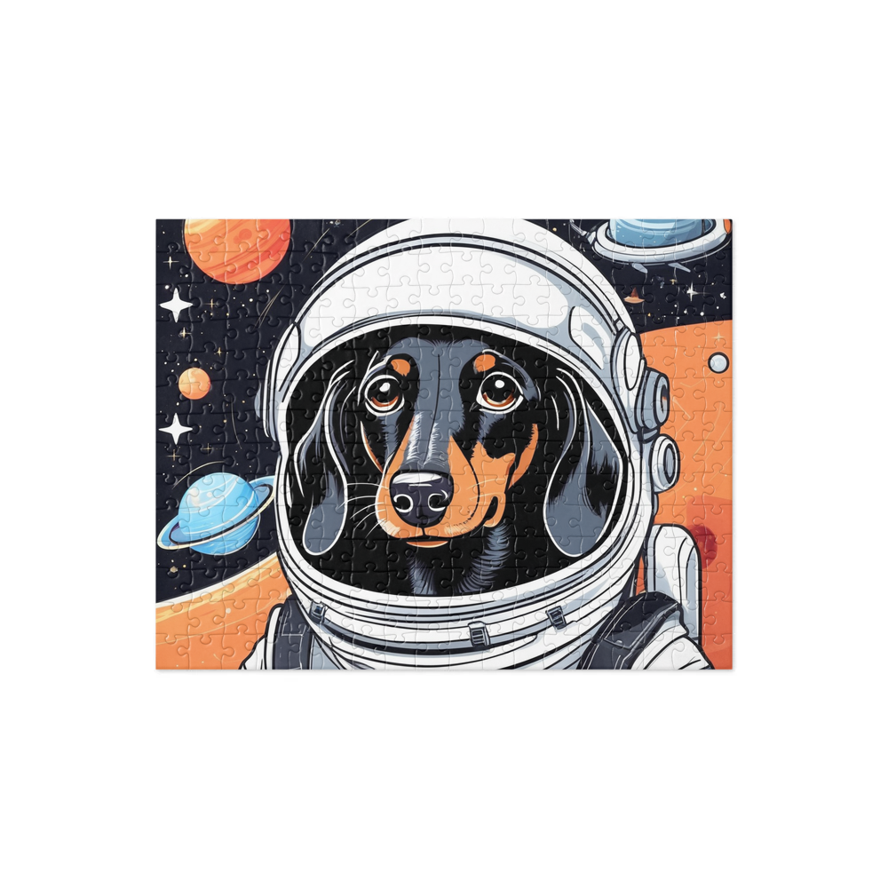 PugMug Custom Black Dachshund Jigsaw Puzzle