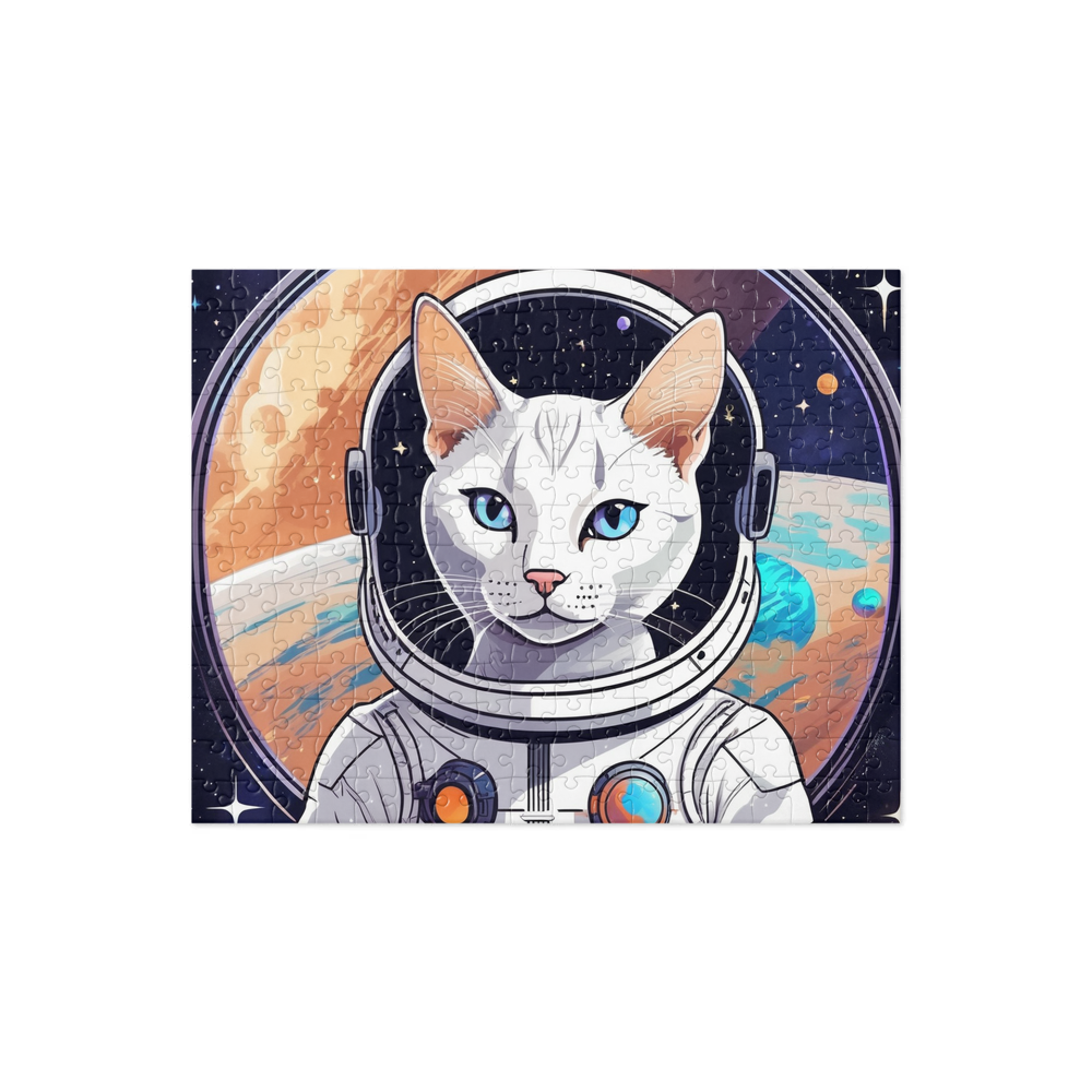 PugMug Custom White Abyssinian Cat Jigsaw Puzzle