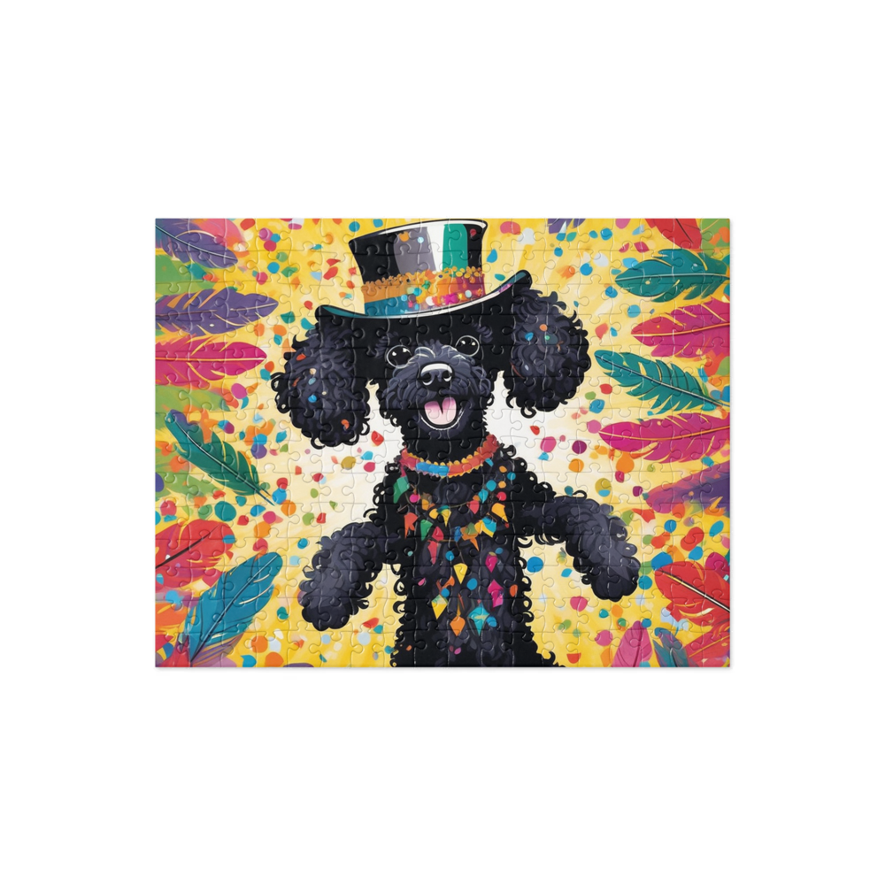 PugMug Custom Black Poodle Jigsaw Puzzle