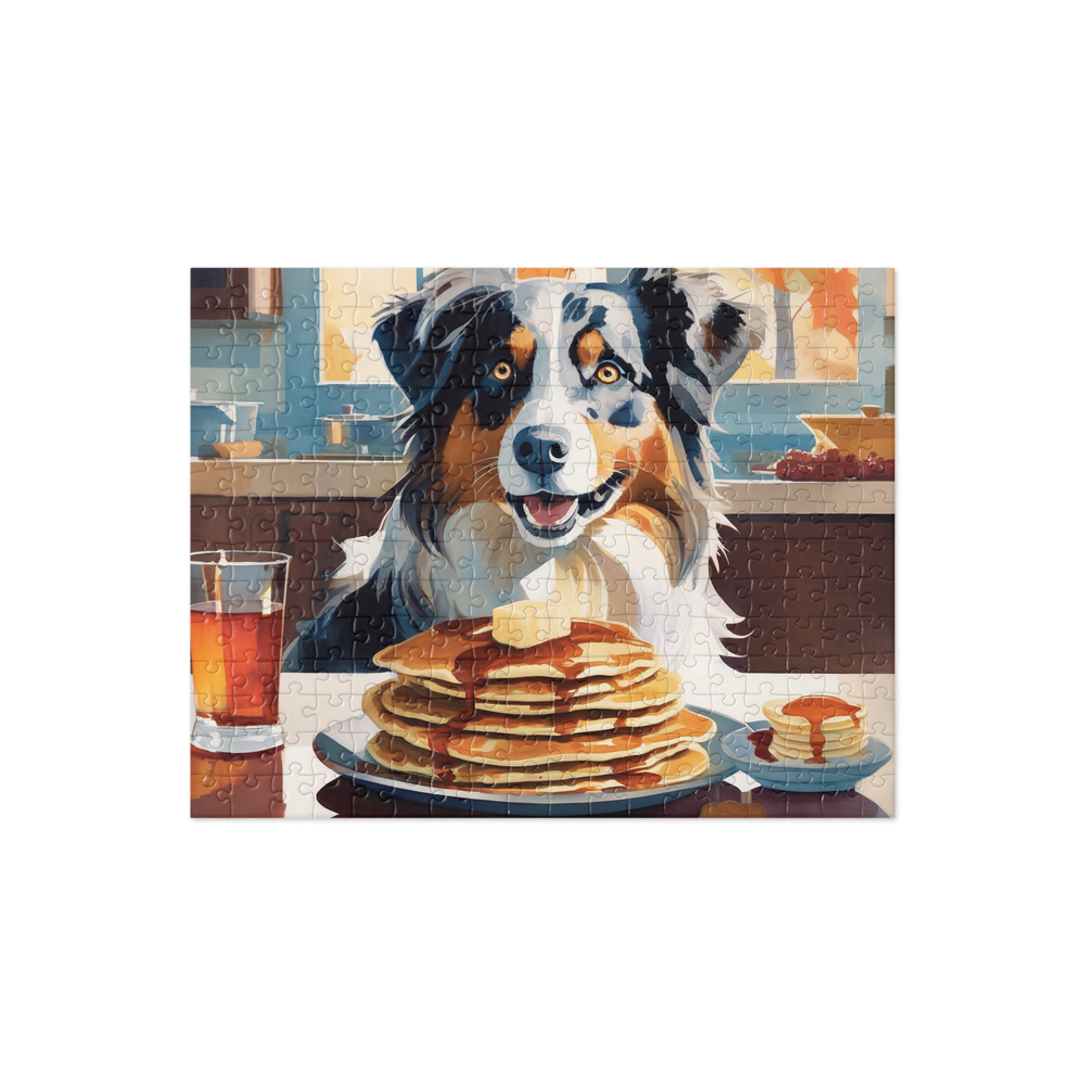 PugMug Custom Australian Shepherd Dog Jigsaw Puzzle