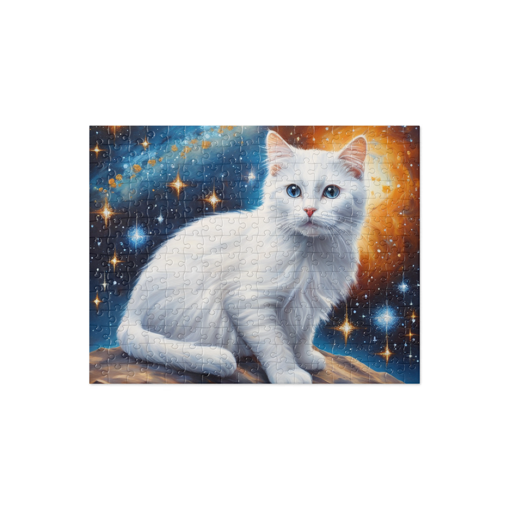 PugMug Custom White Companion Cat Jigsaw Puzzle