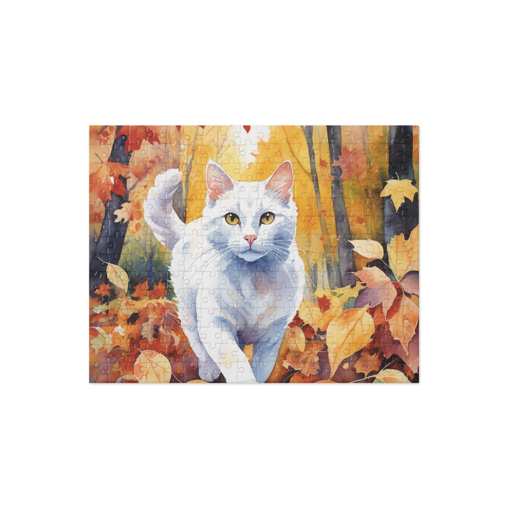 PugMug Custom White Companion Cat Jigsaw Puzzle