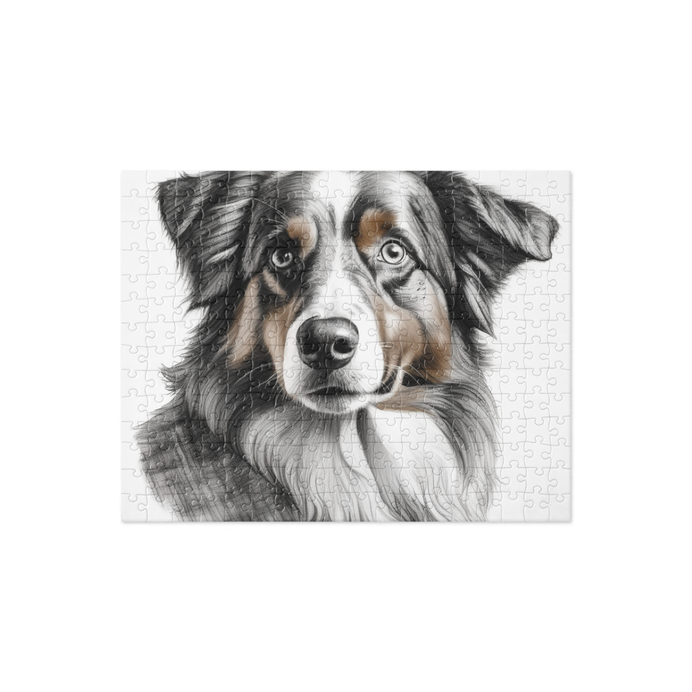 PugMug Custom Australian Shepherd Dog Jigsaw Puzzle