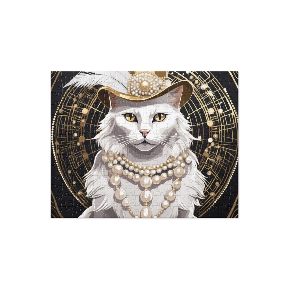 PugMug Custom White Companion Cat Jigsaw Puzzle