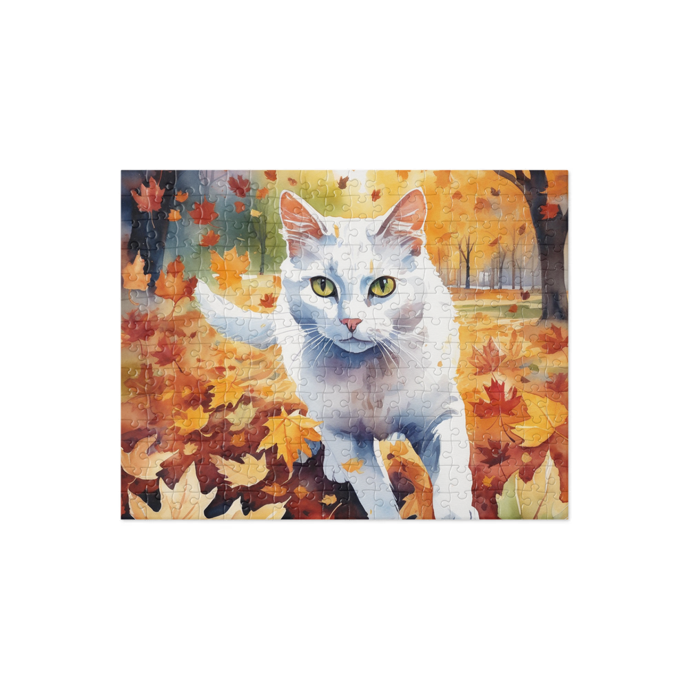 PugMug Custom White Companion Cat Jigsaw Puzzle