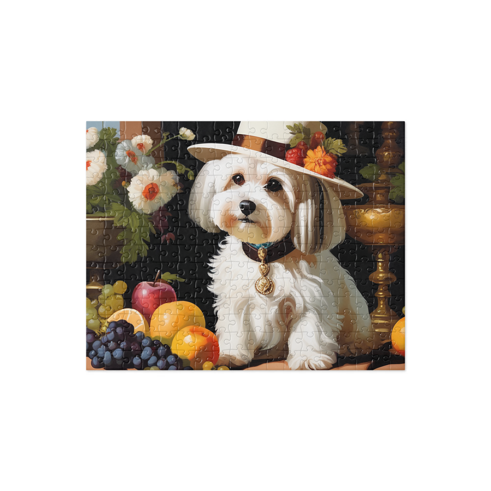 PugMug Custom White Havanese Dog Jigsaw Puzzle