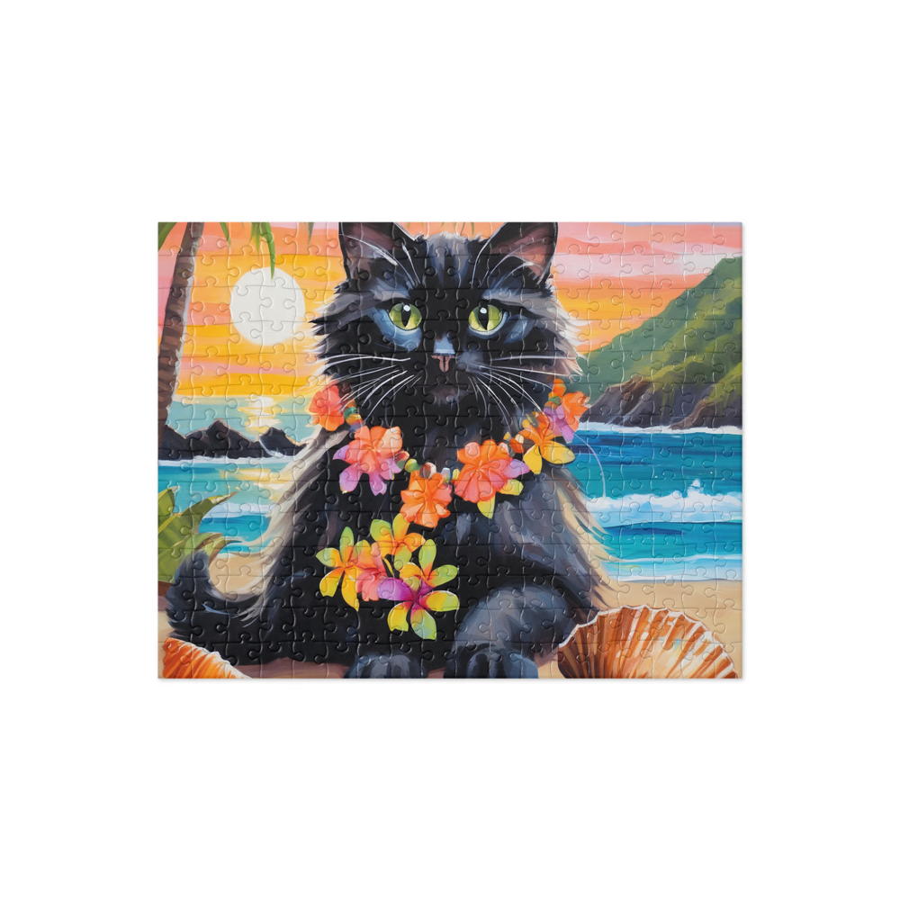 PugMug Custom Black Ragdoll Cat Jigsaw Puzzle