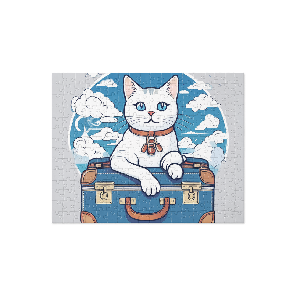 PugMug Custom White Companion Cat Jigsaw Puzzle