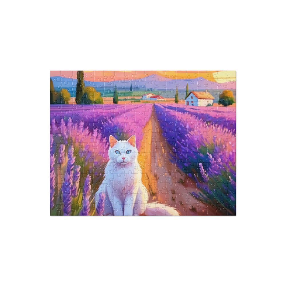 PugMug Custom White Companion Cat Jigsaw Puzzle