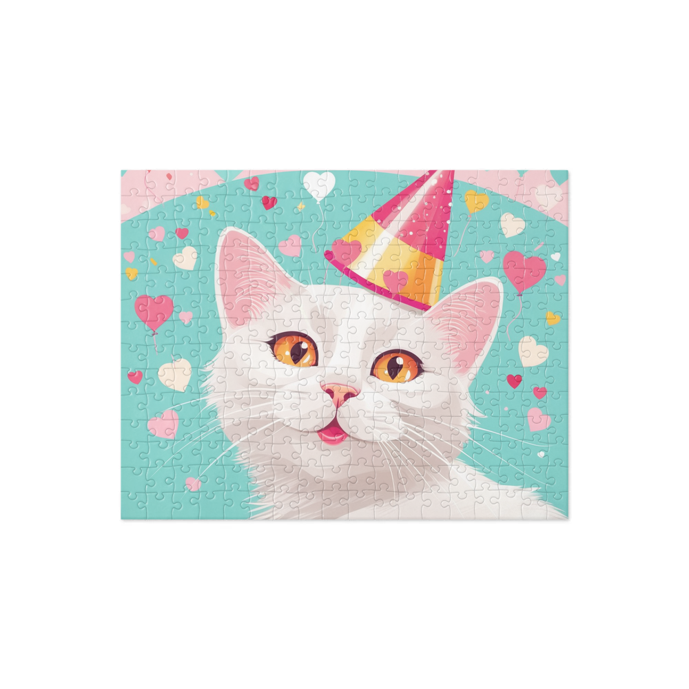 PugMug Custom White Companion Cat Jigsaw Puzzle