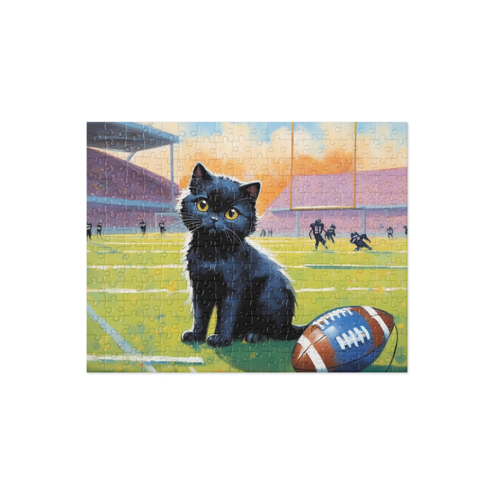 PugMug Custom Black Scottish Fold Cat Jigsaw Puzzle