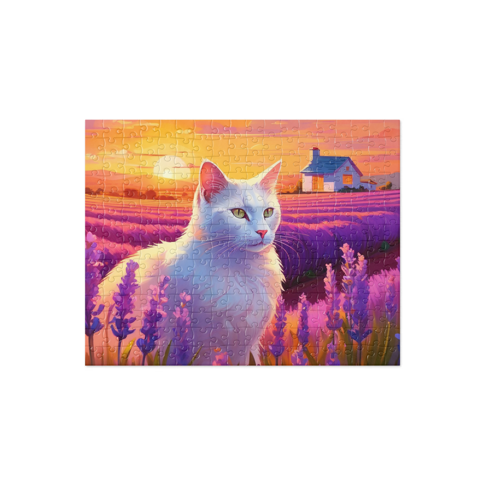 PugMug Custom White Companion Cat Jigsaw Puzzle