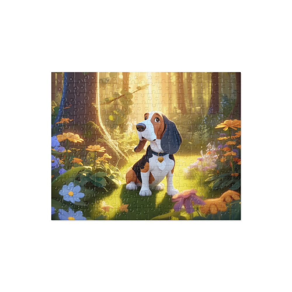 PugMug Custom Basset Hound Jigsaw Puzzle