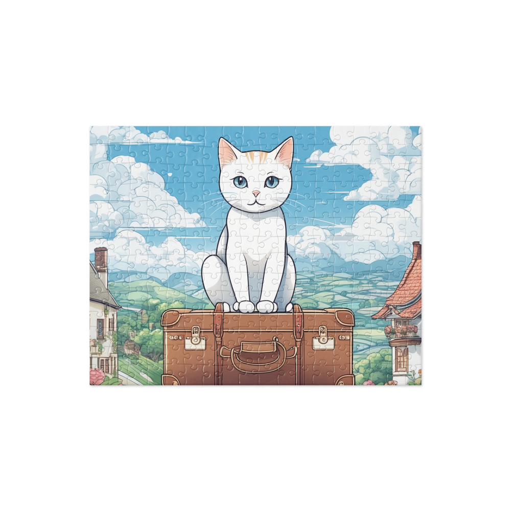 PugMug Custom White Companion Cat Jigsaw Puzzle
