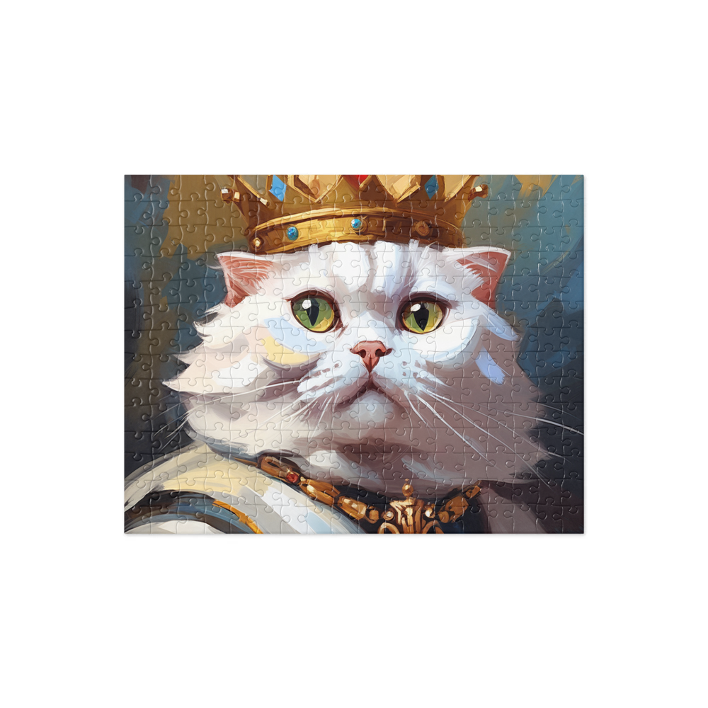PugMug Custom White Scottish Fold Cat Jigsaw Puzzle