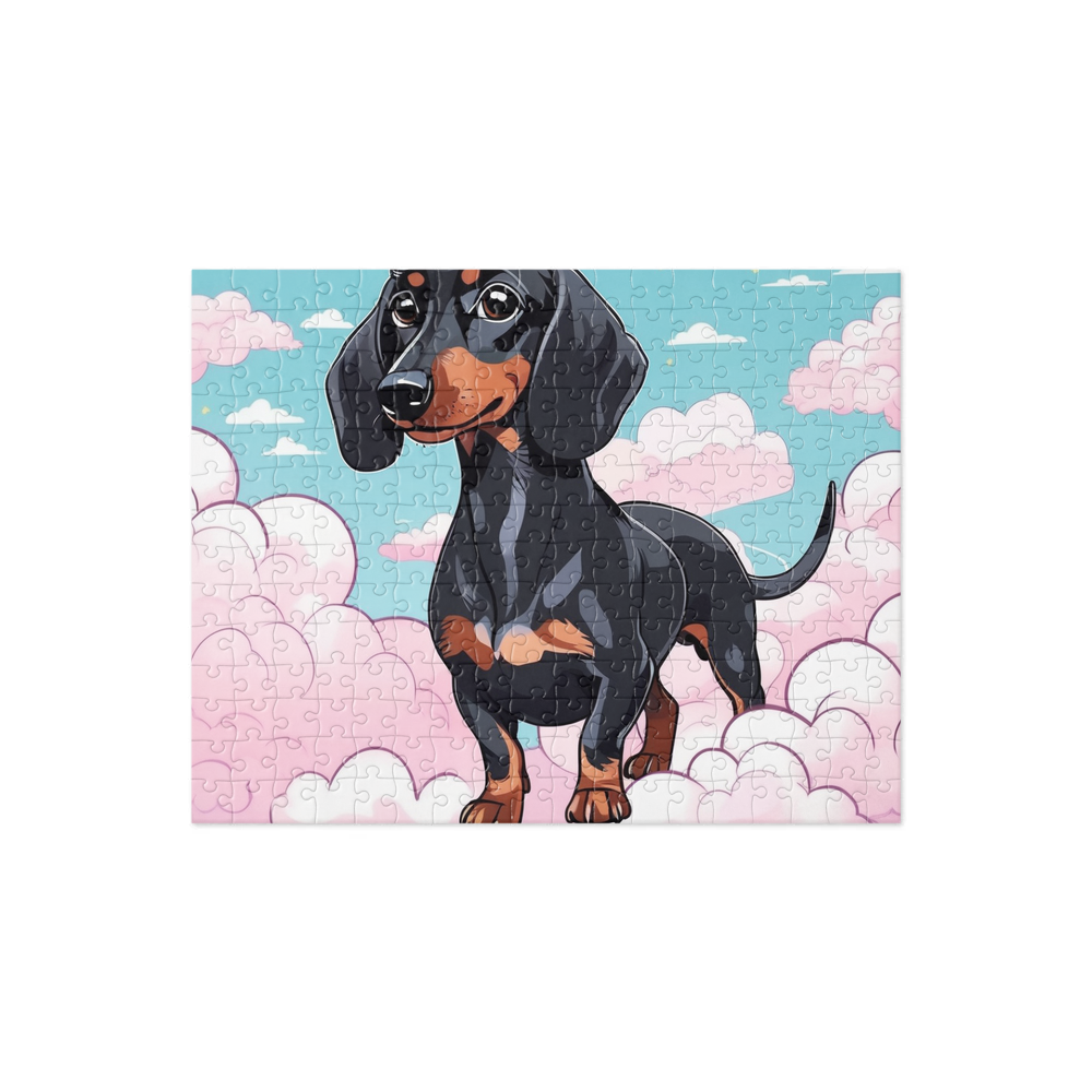 PugMug Custom Black Dachshund Jigsaw Puzzle