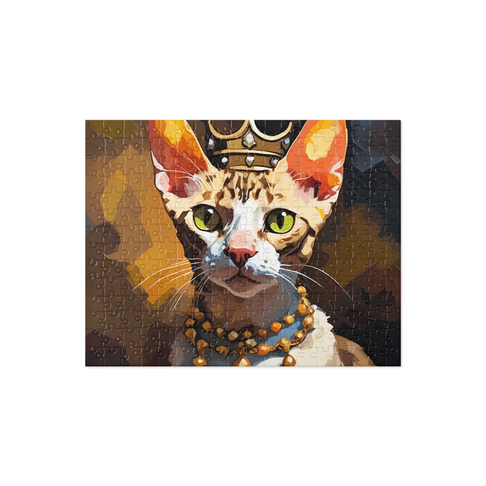 PugMug Custom Tabby Devon Rex Cat Jigsaw Puzzle