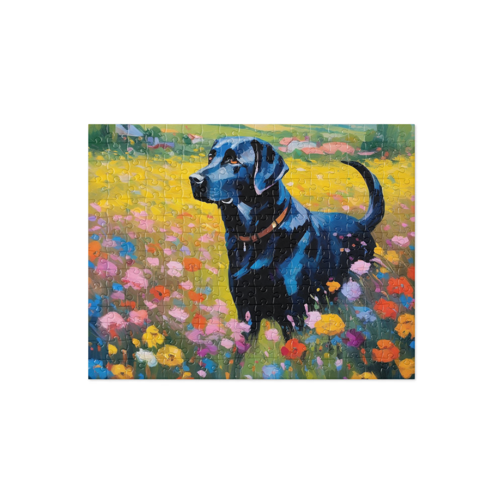 PugMug Custom Black Labrador Retriever Jigsaw Puzzle