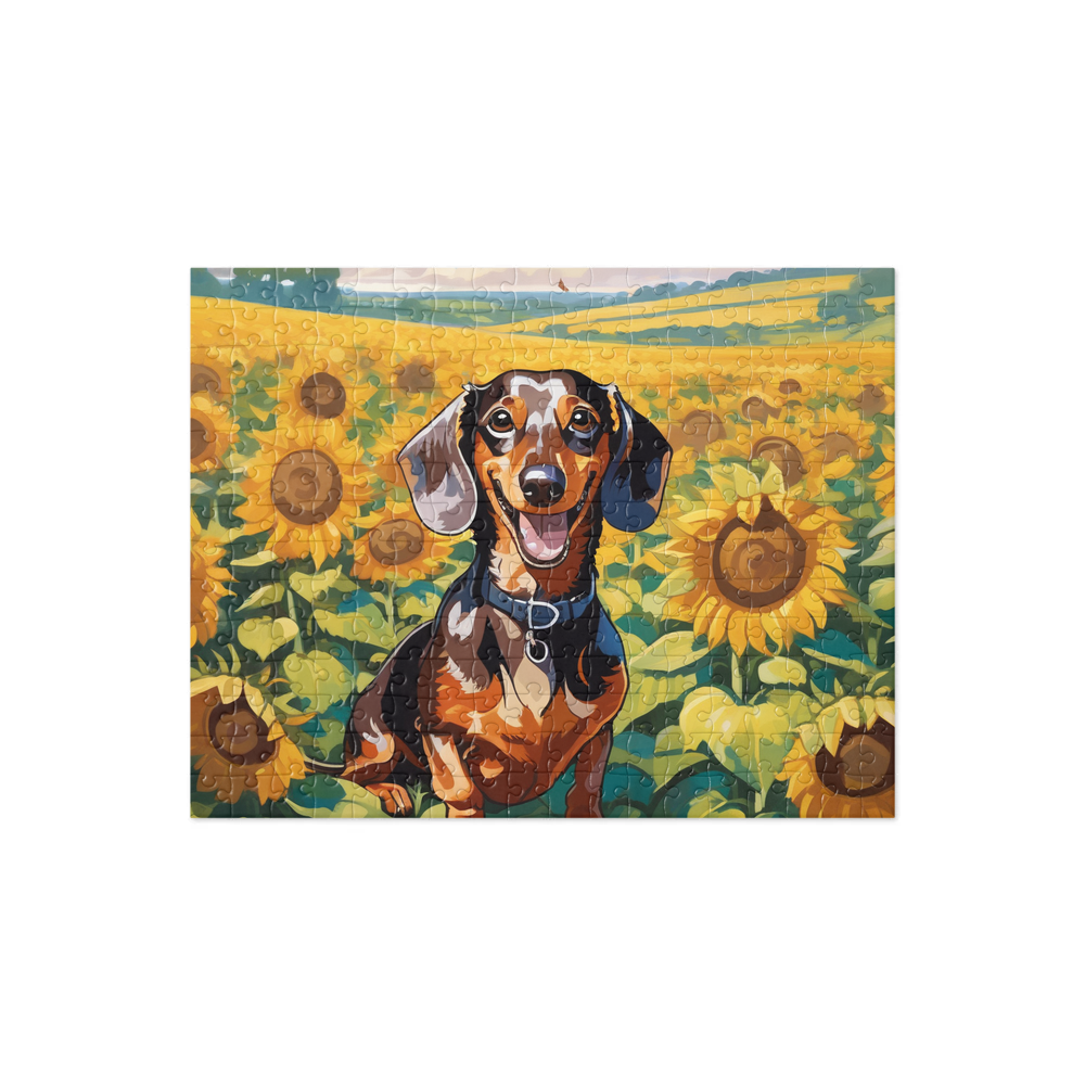 PugMug Custom Tan Dachshund Jigsaw Puzzle