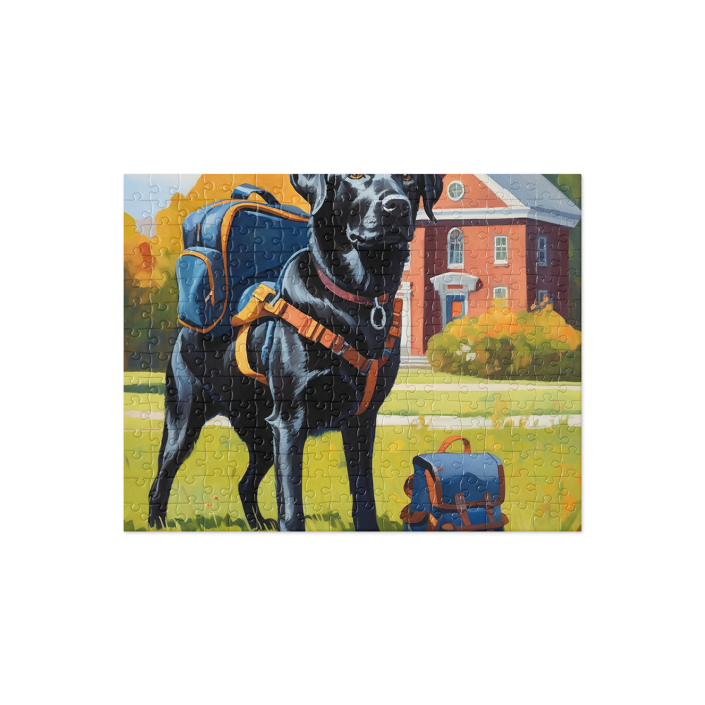 PugMug Custom Black Labrador Retriever Jigsaw Puzzle