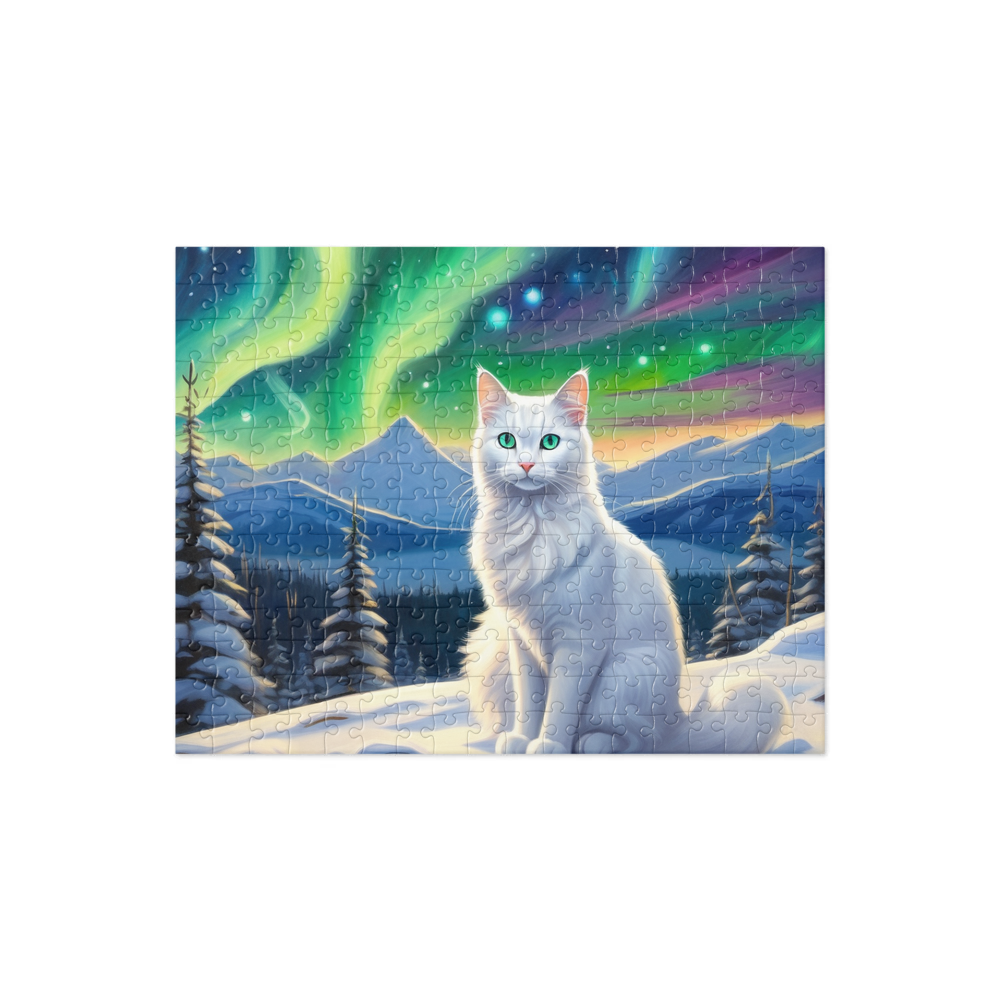 PugMug Custom White Companion Cat Jigsaw Puzzle