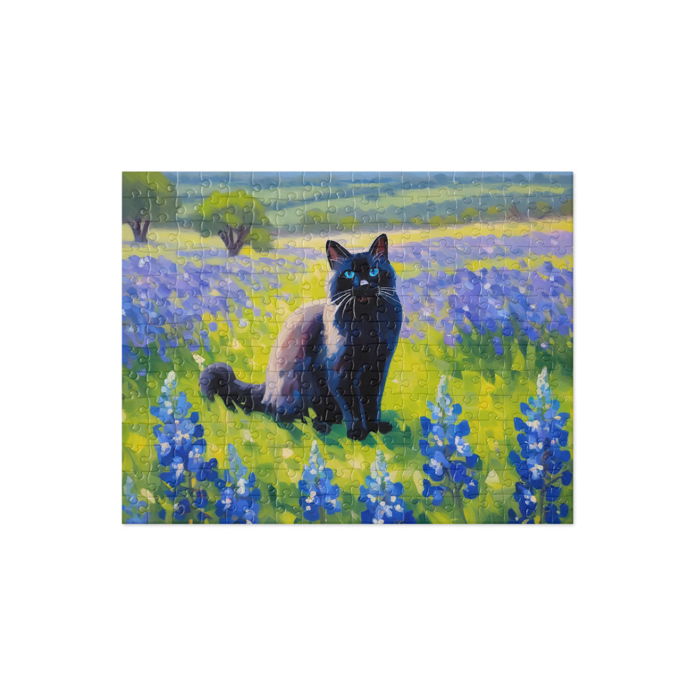 PugMug Custom Black Ragdoll Cat Jigsaw Puzzle