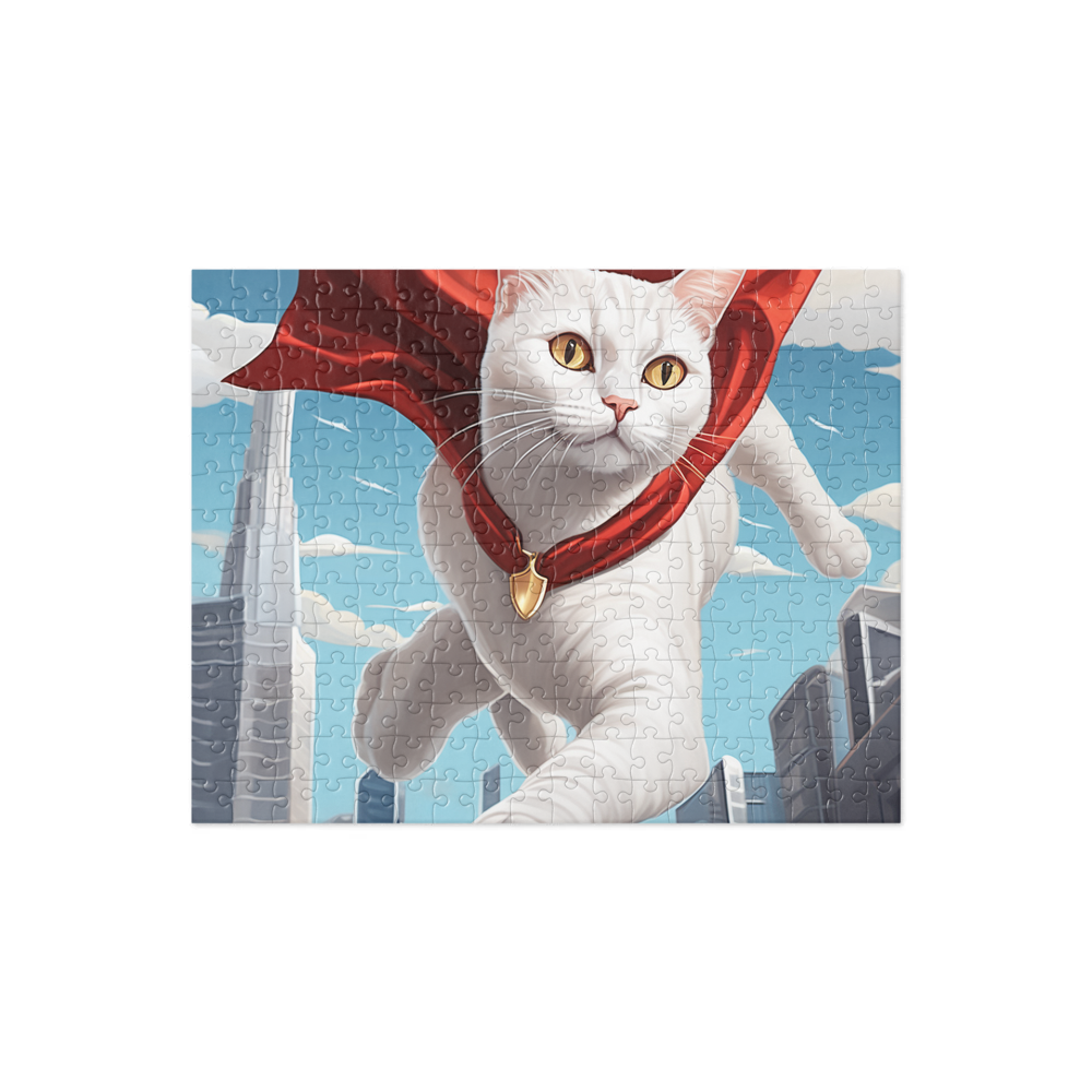 PugMug Custom White Companion Cat Jigsaw Puzzle