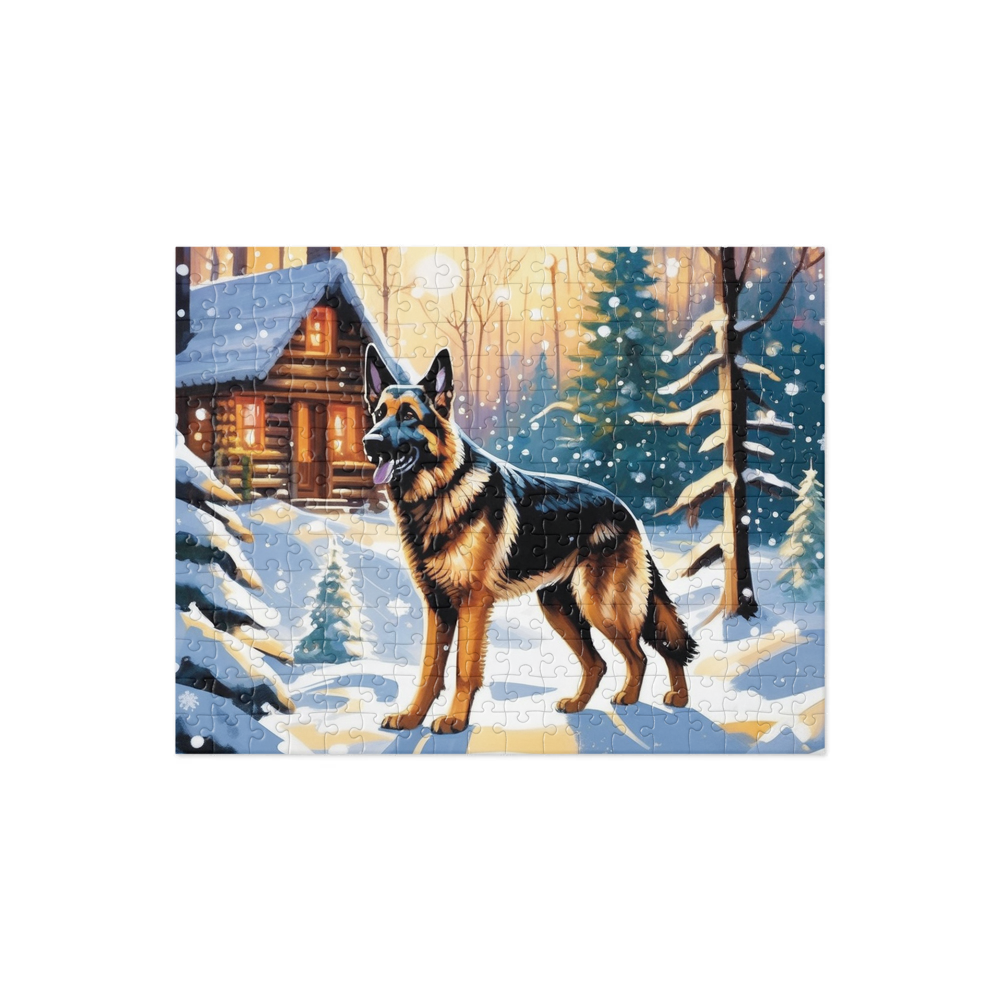 PugMug Custom German Shepherd Dog Jigsaw Puzzle