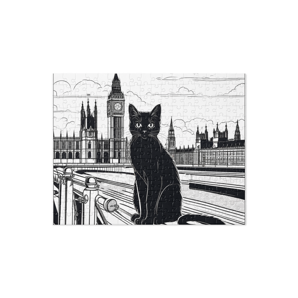 PugMug Custom Black Companion Cat Jigsaw Puzzle