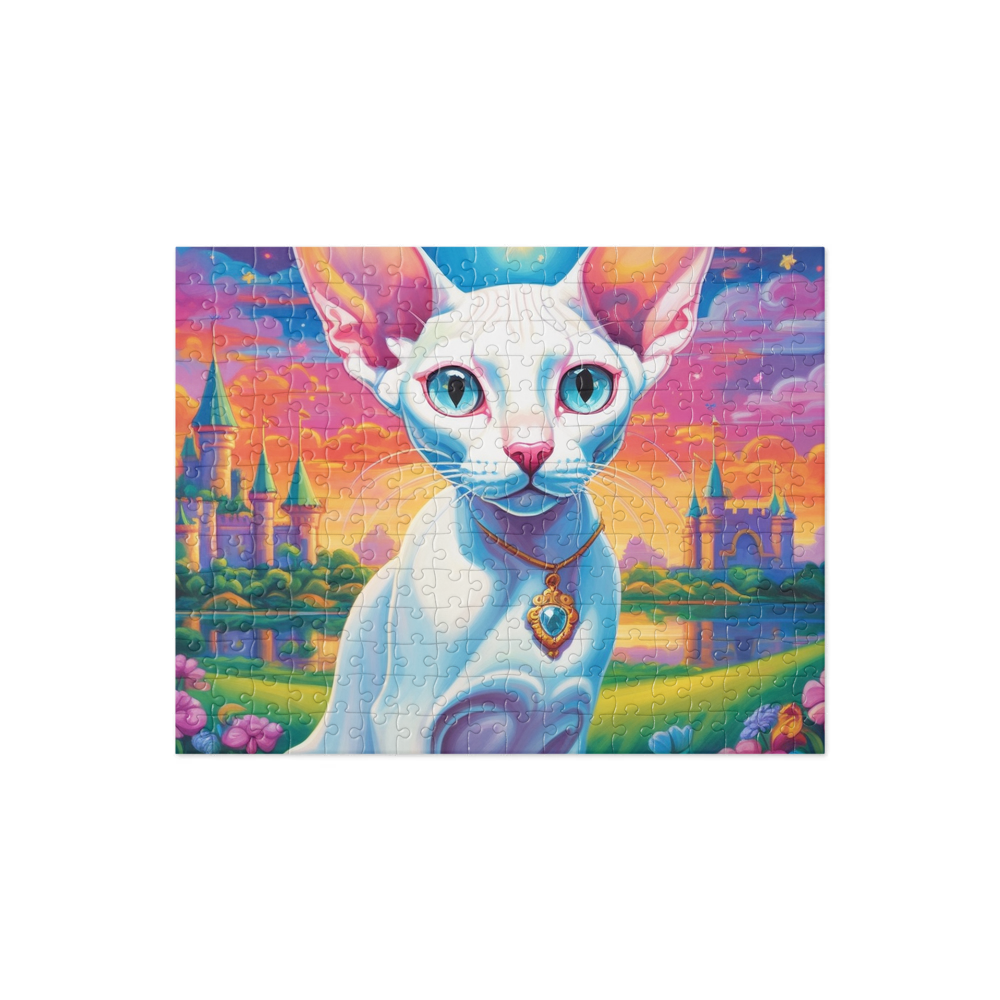 PugMug Custom White Sphynx Cat Jigsaw Puzzle
