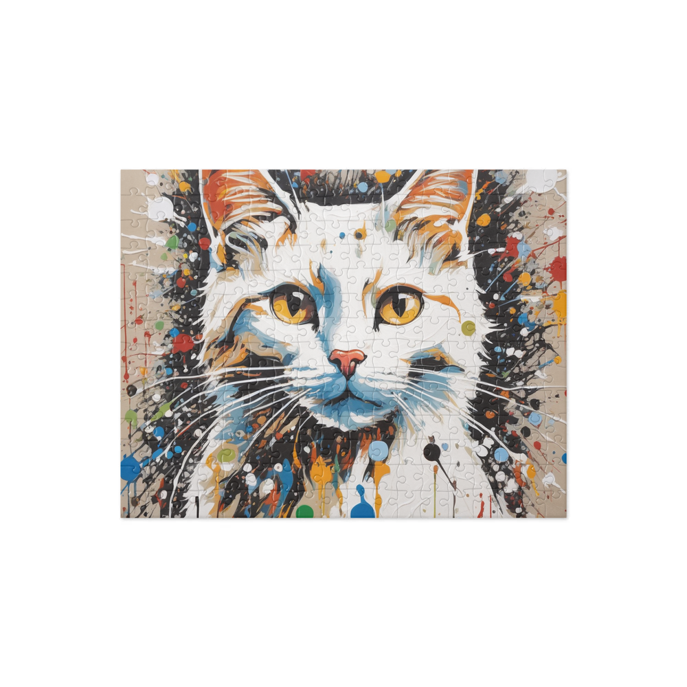 PugMug Custom White Companion Cat Jigsaw Puzzle