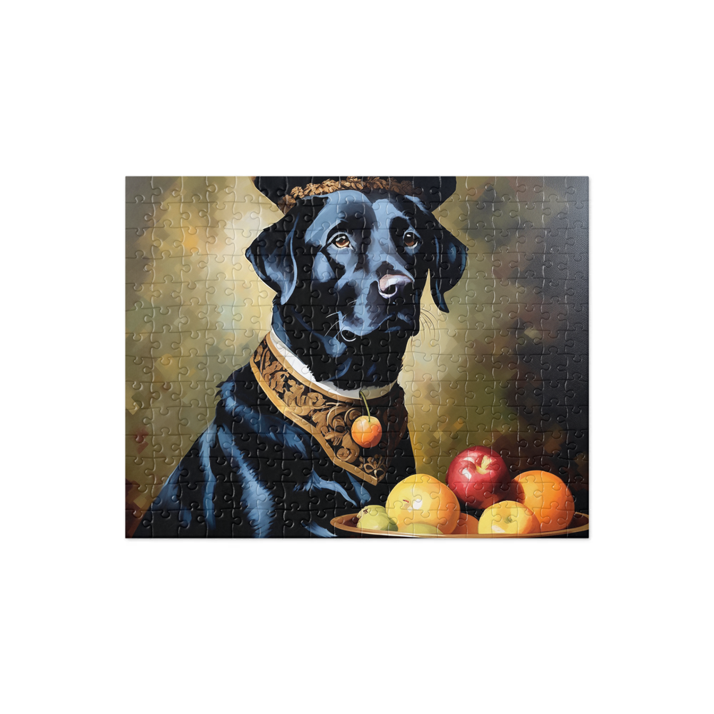 PugMug Custom Black Labrador Retriever Jigsaw Puzzle