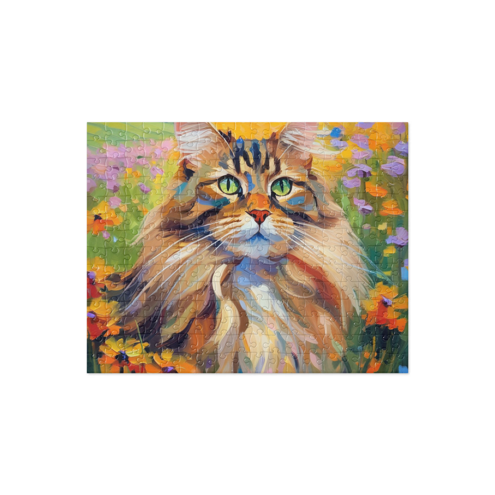 PugMug Custom Tabby Maine Coon Cat Jigsaw Puzzle