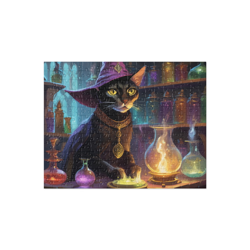 PugMug Custom Black Abyssinian Cat Jigsaw Puzzle