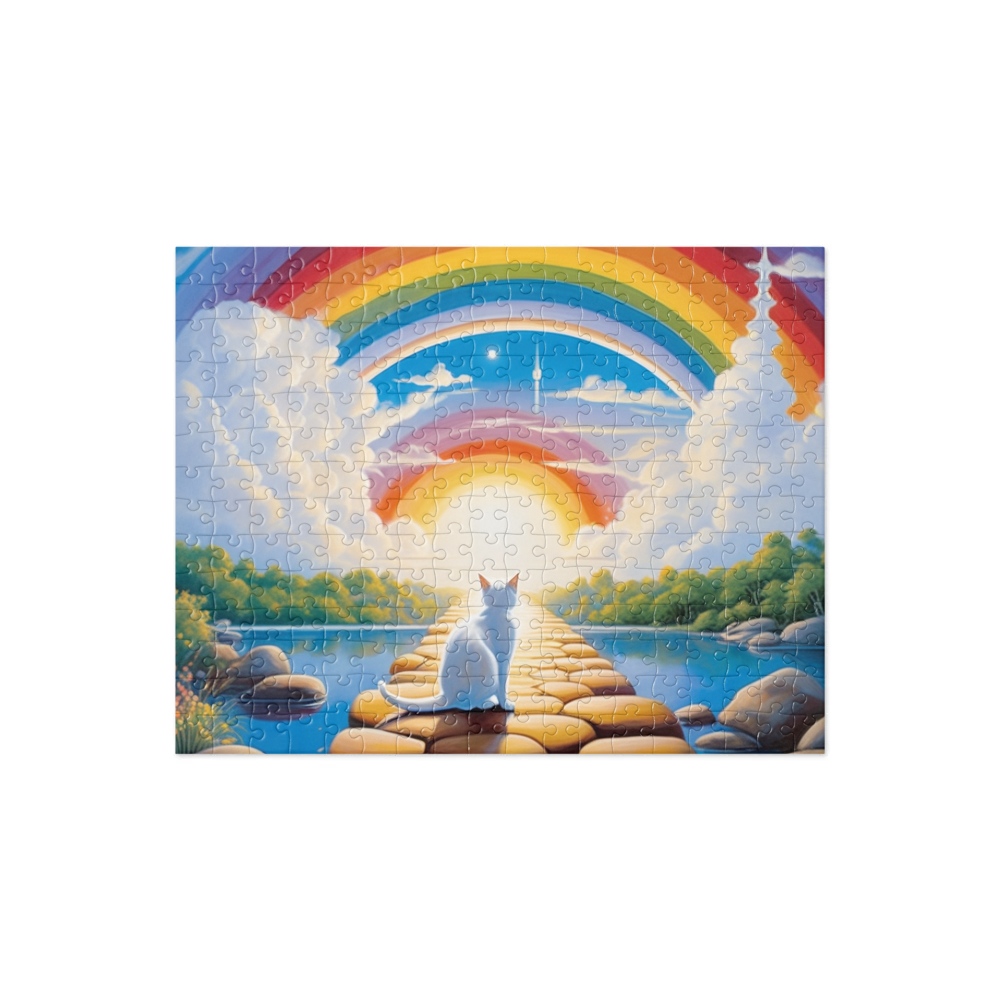 PugMug Custom White Companion Cat Jigsaw Puzzle