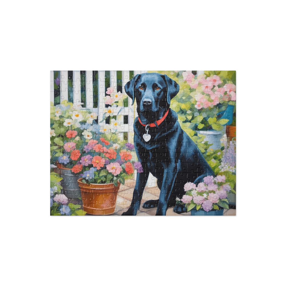 PugMug Custom Black Labrador Retriever Jigsaw Puzzle