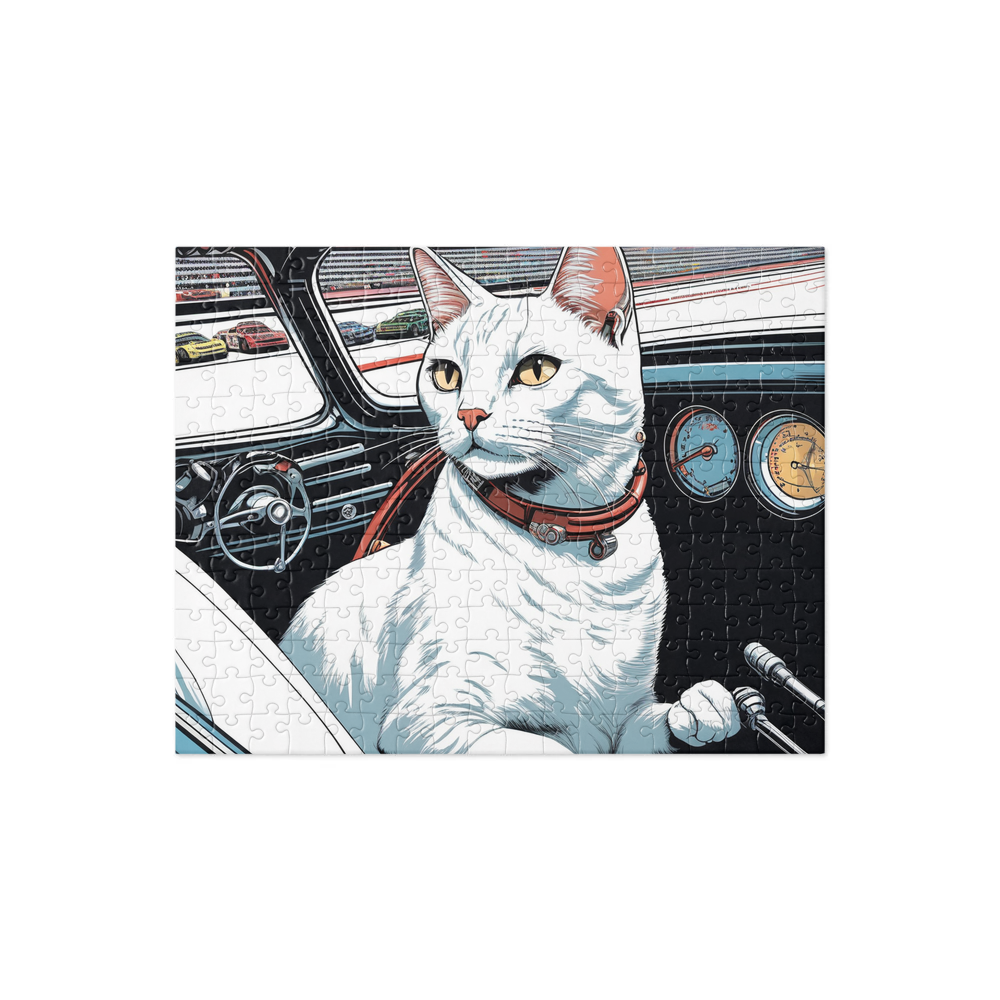 PugMug Custom White Companion Cat Jigsaw Puzzle