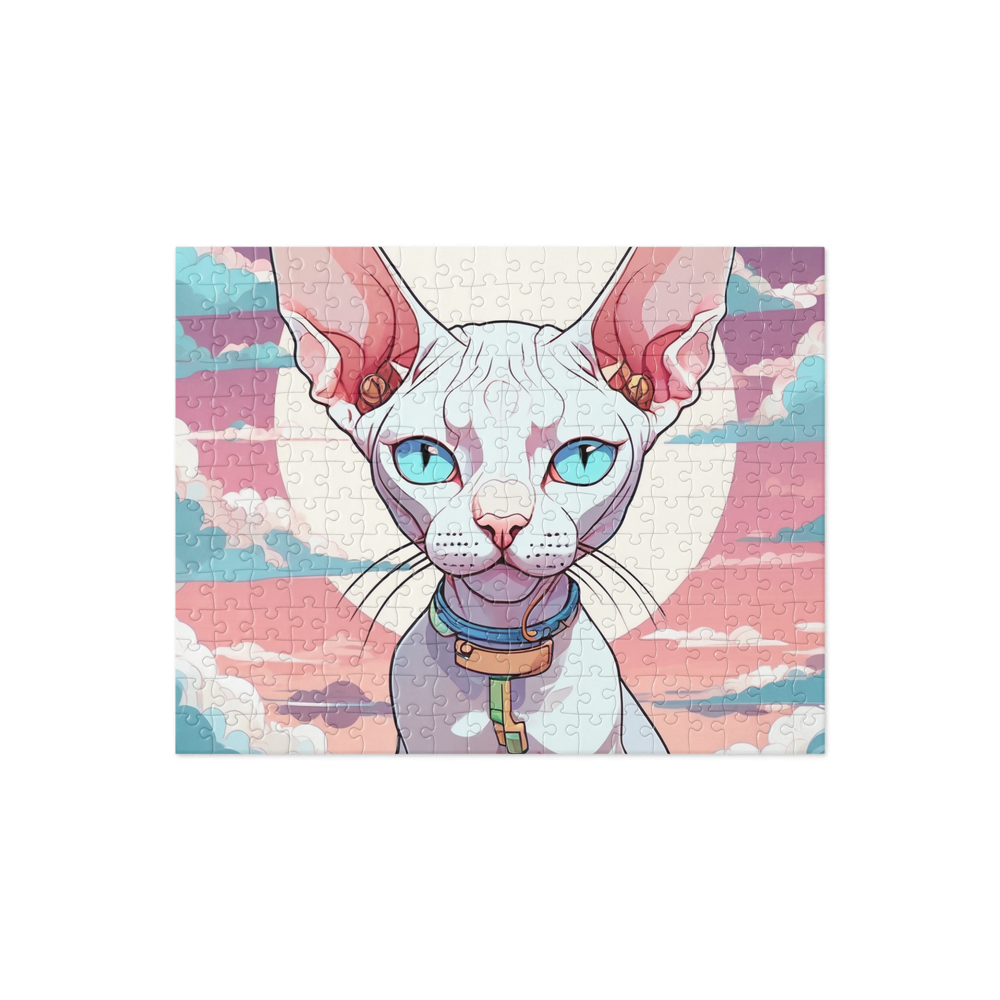 PugMug Custom White Sphynx Cat Jigsaw Puzzle
