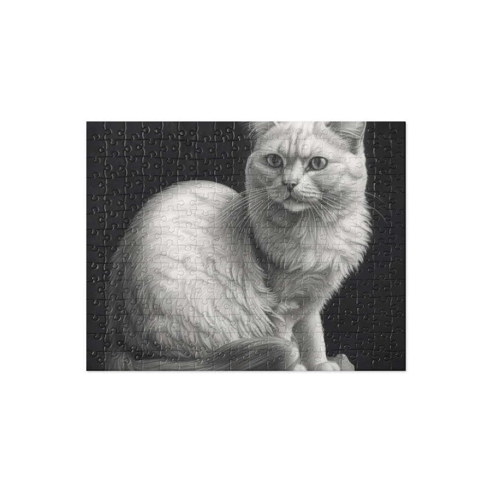 PugMug Custom White Companion Cat Jigsaw Puzzle