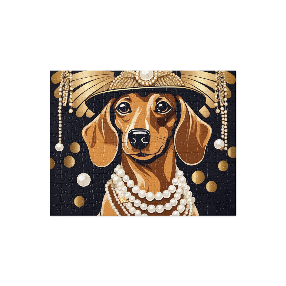 PugMug Custom Tan Dachshund Jigsaw Puzzle