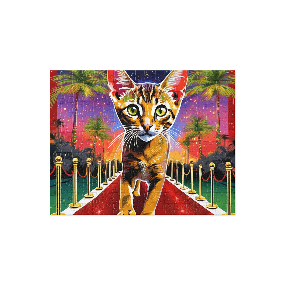 PugMug Custom Tabby Abyssinian Cat Jigsaw Puzzle