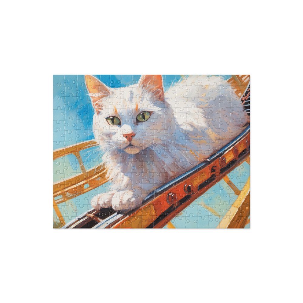 PugMug Custom White Companion Cat Jigsaw Puzzle