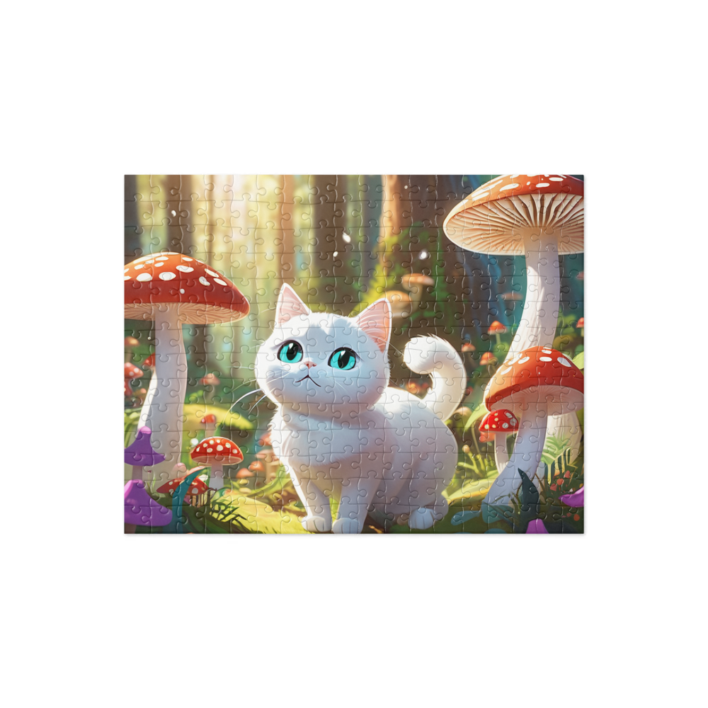 PugMug Custom White Companion Cat Jigsaw Puzzle