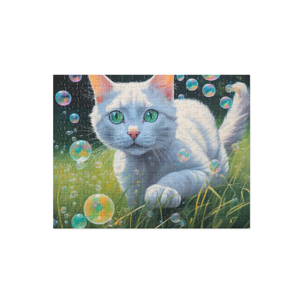 PugMug Custom White Companion Cat Jigsaw Puzzle